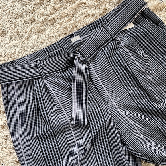 a new day Pants - A NEW DAY High Rise Belted Trousers in Gray Plaid NWT Size 18